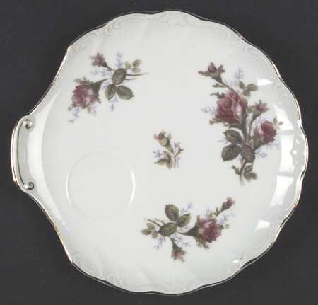 Rosemarie (Scalloped, Pink Flowers) Snack Plate