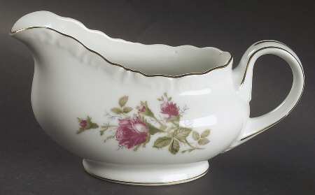 Rosemarie (Scalloped, Pink Flowers) Gravy Boat
