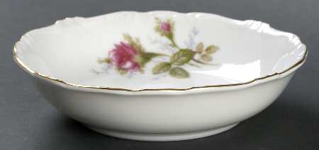 Rosemarie (Scalloped, Pink Flowers) Fruit/Dessert (Sauce) Bowl