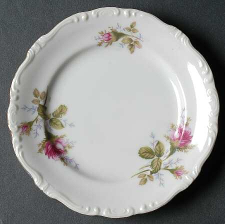 Rosemarie (Scalloped, Pink Flowers) Bread & Butter Plate