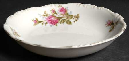 Rosemarie (Scalloped, Pink Flowers) Coupe Soup Bowl