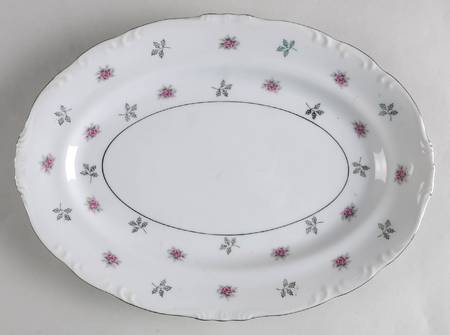 Rosette 12" Oval Serving Platter