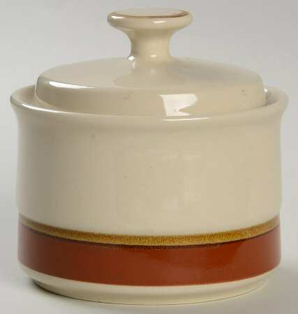 Sienna (Wide Band) Sugar Bowl & Lid