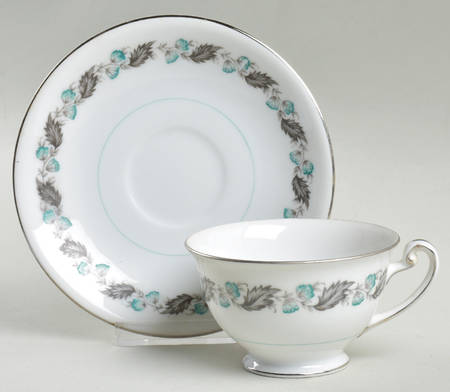 Silver Wreath Footed Cup & Saucer Set