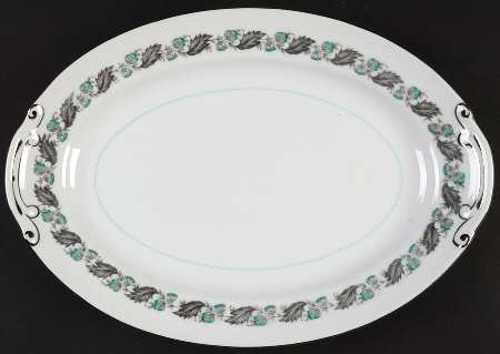 Silver Wreath 12" Oval Serving Platter