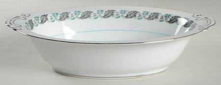 Silver Wreath 10" Oval Vegetable Bowl