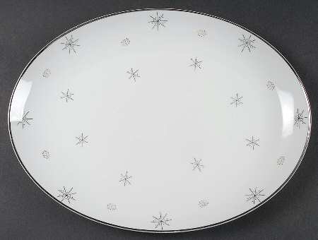 Snowflake 12" Oval Serving Platter