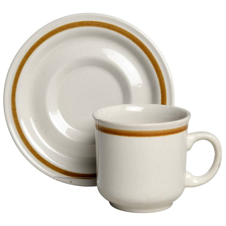 Vanilla Spice Flat Cup & Saucer Set