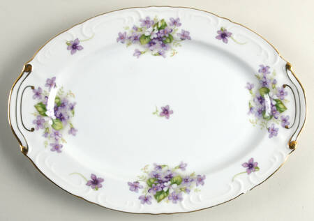 Violets 12" Oval Serving Platter