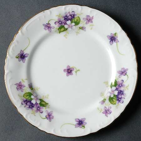 Violets Bread & Butter Plate