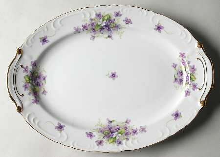 Violets 14" Oval Serving Platter
