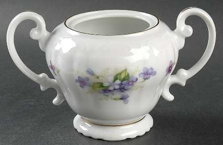 Violets Sugar Bowl No Lid