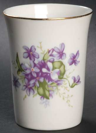 Violets China Bathroom Tumbler
