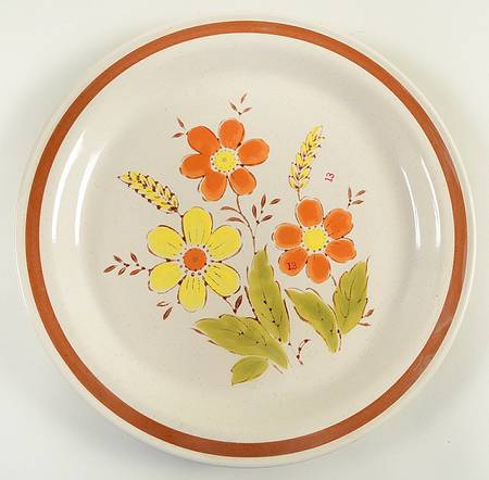 Wheat Flower 12" Chop Plate (Round Platter)