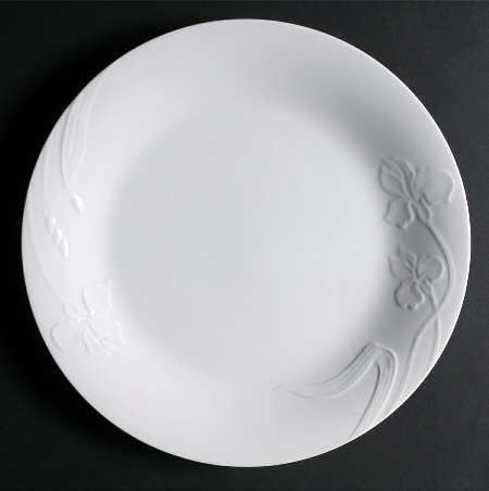 White Iris 12" Chop Plate (Round Platter)