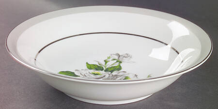 White Rose (Platinum) 9" Round Vegetable Bowl