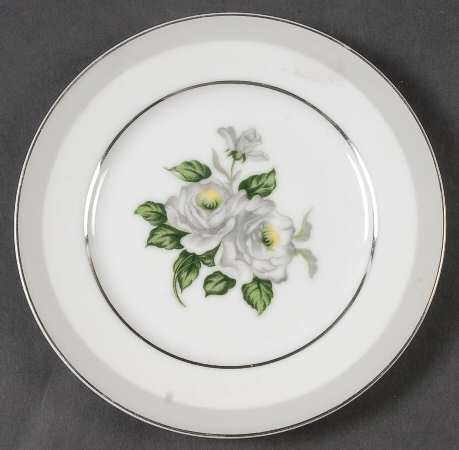 White Rose (Platinum) Bread & Butter Plate