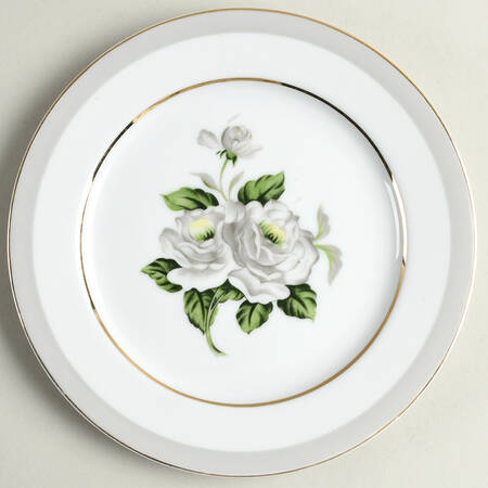 White Rose (Gold) Salad Plate