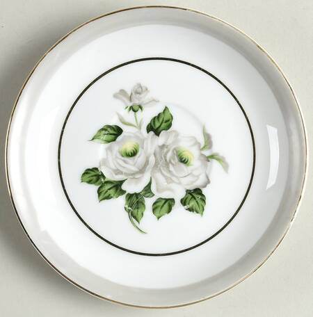 White Rose (Gold) Saucer