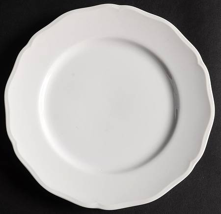 White On White Salad Plate
