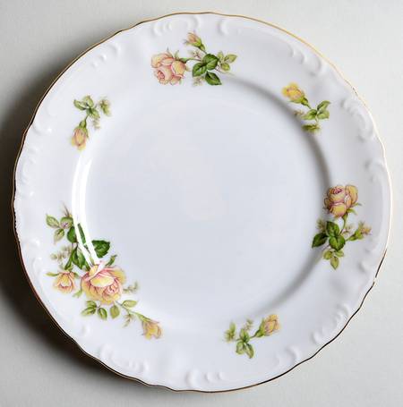 Yellow Rose Salad Plate