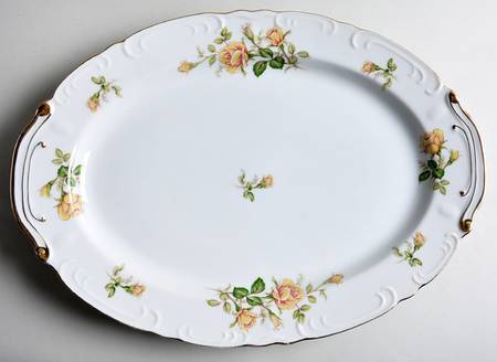 Yellow Rose 16" Oval Serving Platter