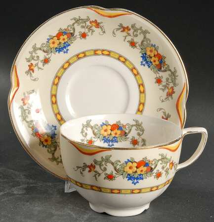 Acton Flat Cup & Saucer Set