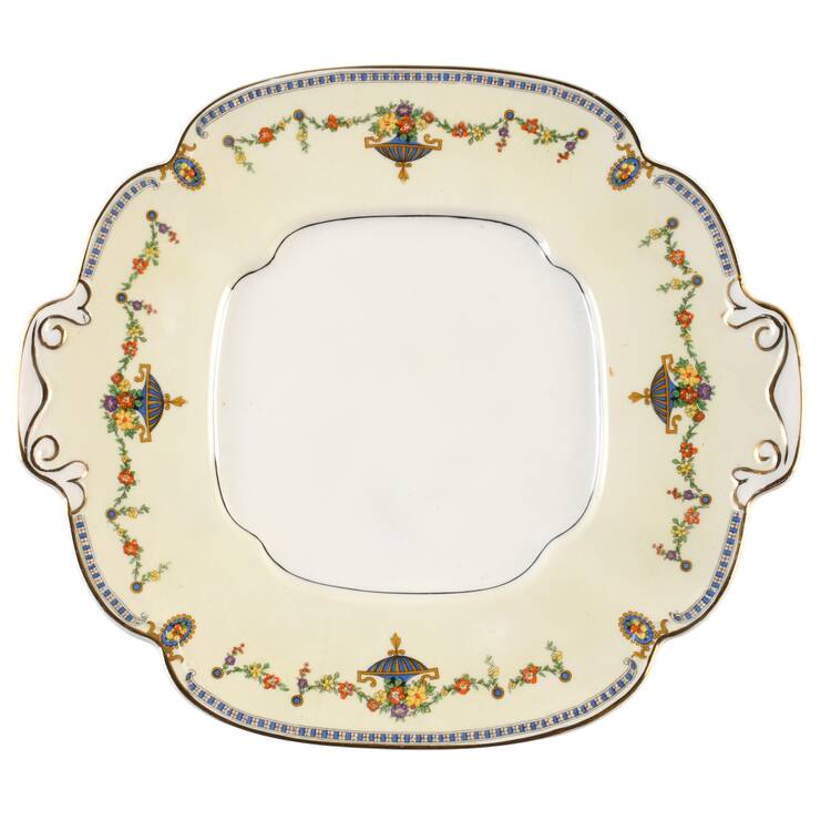 Adam, The (Scalloped) Handled Cake Plate