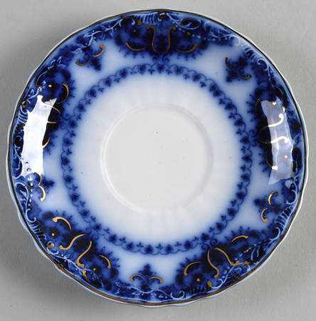 Albany Flow Blue (Gold Trim  and Accent) Saucer