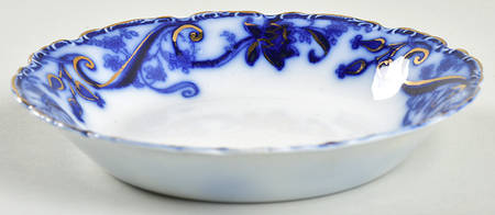 Andorra Flow Blue (Gold Accents) Fruit/Dessert (Sauce) Bowl