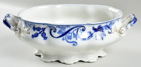 Andorra Flow Blue (Gold Accents) Oval Tureen No Lid