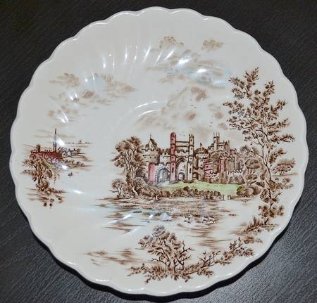 Ancient Towers Brown Multicolor Saucer
