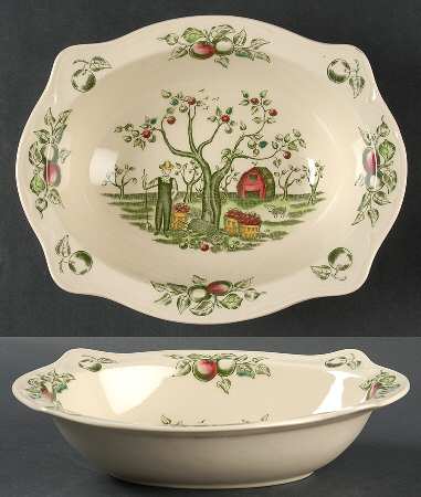 Apple Harvest 9" Oval Vegetable Bowl