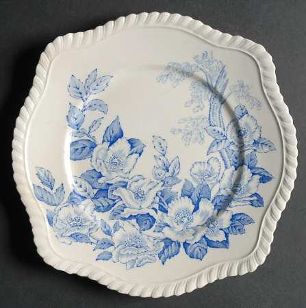 Appleblossom Blue Square Salad Plate