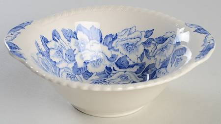 Appleblossom Blue Lugged Cereal Bowl