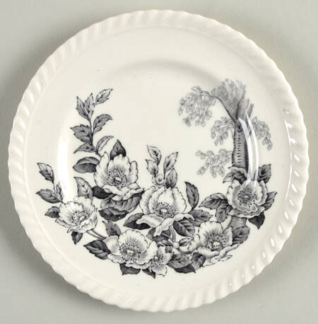 Appleblossom Gray Black Bread & Butter Plate