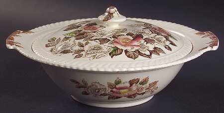 Appleblossom Brown Multicolor Round Covered Vegetable