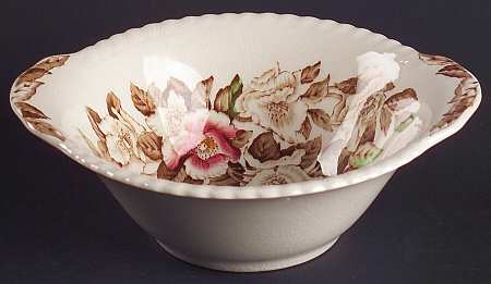 Appleblossom Brown Multicolor Lugged Cereal Bowl