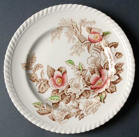 Appleblossom Brown Multicolor Salad Plate