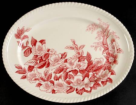 Appleblossom Pink 12" Oval Serving Platter