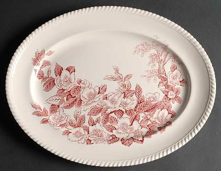 Appleblossom Pink 16" Oval Serving Platter