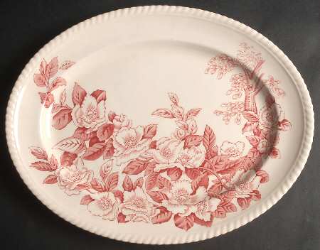 Appleblossom Pink 14" Oval Serving Platter