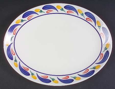 Aquabatic 11" Oval Serving Platter by Johnson Brothers