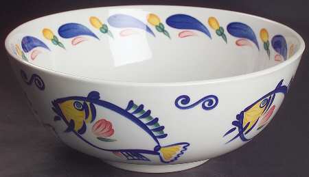 Aquabatic 10" Large Salad Serving Bowl