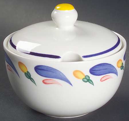 Aquabatic Sugar Bowl & Lid by Johnson Brothers