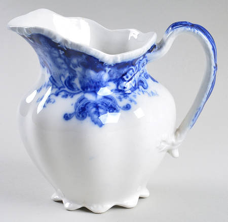 Argyle Blue (Flow Blue) 16 Oz Pitcher