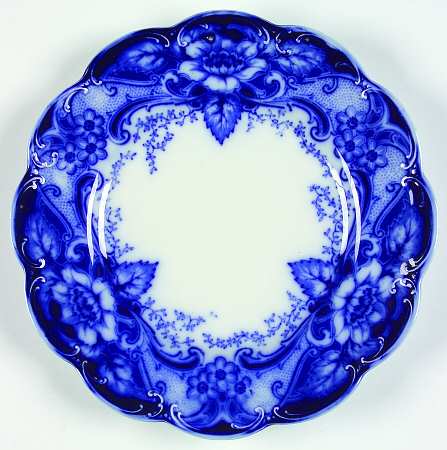Argyle Blue (Flow Blue) Salad Plate