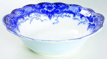 Argyle Blue (Flow Blue) 9" Round Vegetable Bowl