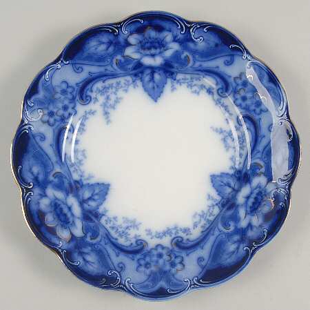 Argyle Blue (Flow Blue) Dinner Plate