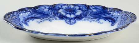 Argyle Blue (Flow Blue) Relish/Gravy Underplate
